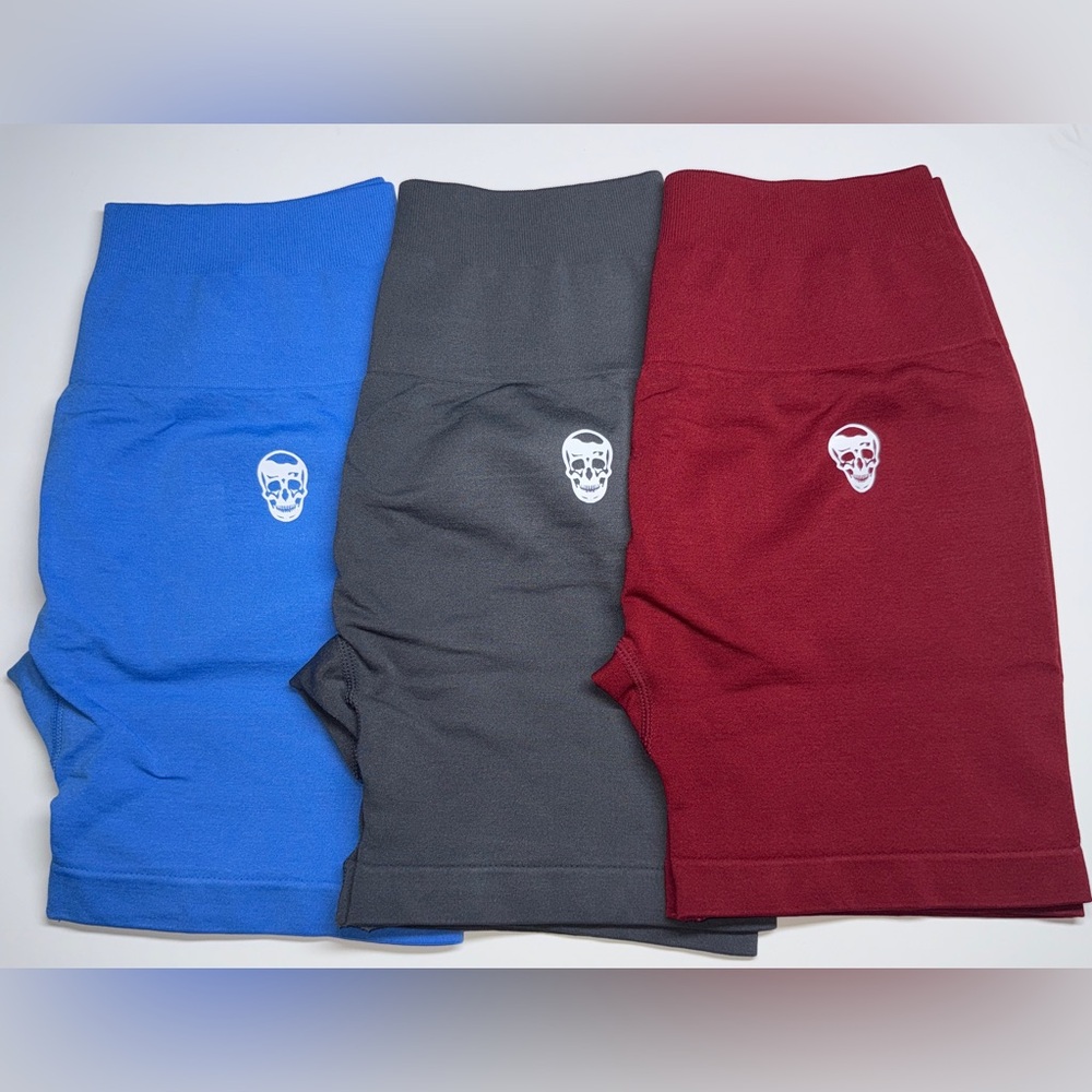 3 pack Gymreapers Infinity Shorts - Blue, Gray, Red
